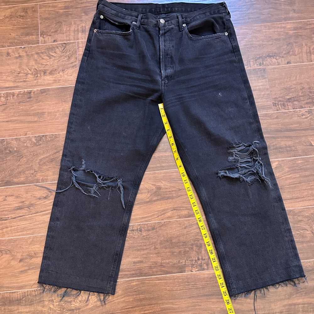 Agolde Black Straight-Leg Jeans with Branded Tag